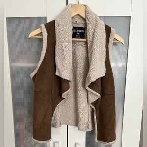 Ecko faux suede Sherpa lined vest